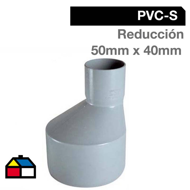 TIGRE - Reducción PVC-S Bco c/goma 50mm x 40mm Blanco 1u