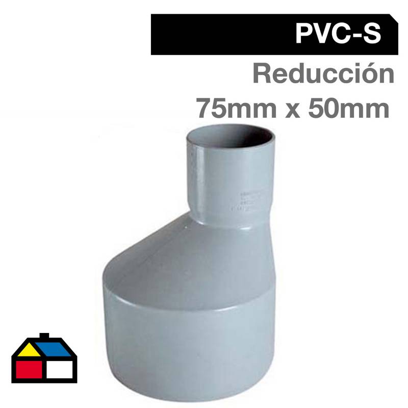 TIGRE - Reducción PVC-S Bco c/goma 75mm x 50mm Blanco 1u