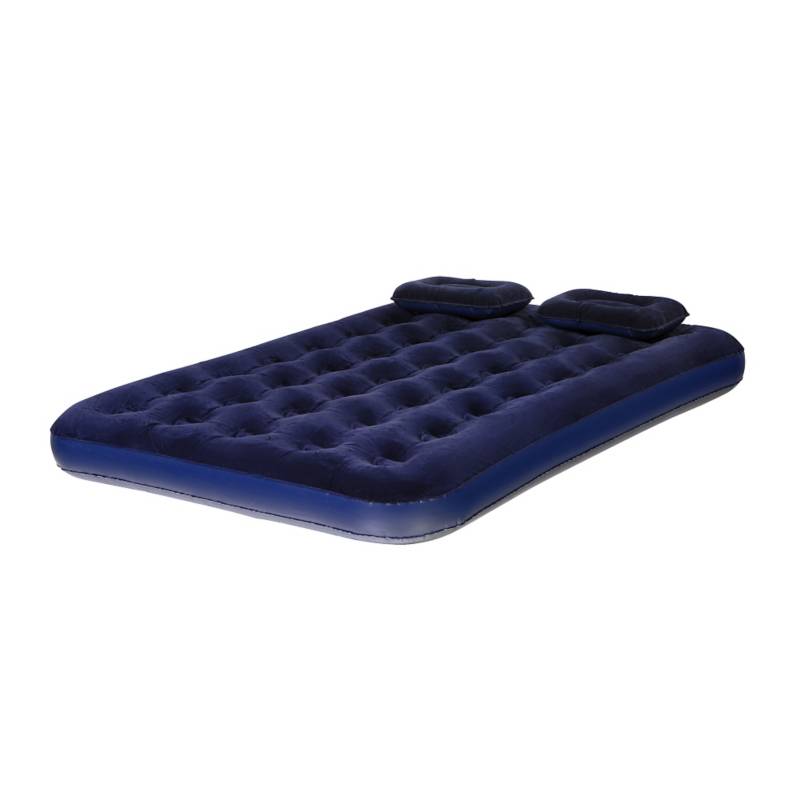 BESTWAY - Colchón Inflable Manual Doble + 2 Almohadas