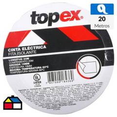 TOPEX - Cinta aisladora eléctrica 19 mm 20 m