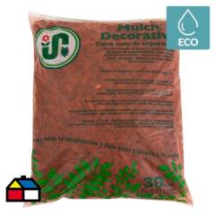 VIVEROS HIJUELAS - Mulch decorativo saco 30 litros rojo