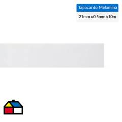 CORBETTA - Tapacanto melamina Blanco encolado 21x0,5 mm 10 m