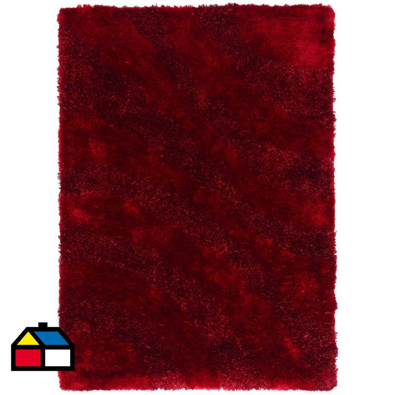 JUST HOME COLLECTION - Alfombra shaggy ondas 120x170 cm rojo