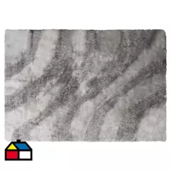 JUST HOME COLLECTION - Alfombra shaggy ondas 160x230 cm gris