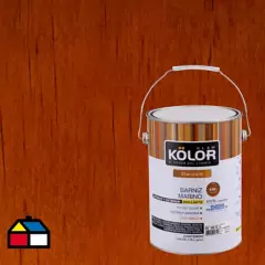 KOLOR - Barniz marino brillante 1 gl castaño