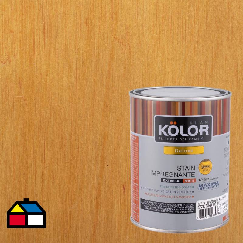 KOLOR - Protector de madera satinado 1/4 gl Palo rosa...