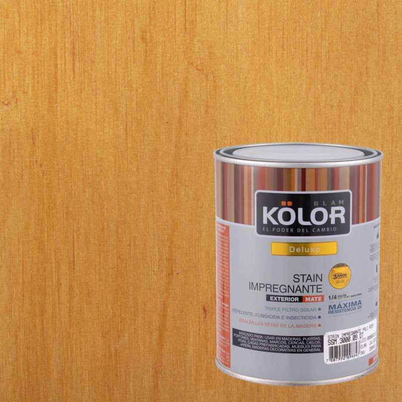 KOLOR - Protector de madera satinado 1/4 gl Palo rosa