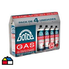 DOITE - Pack de gas para cocinillas 4 unidades