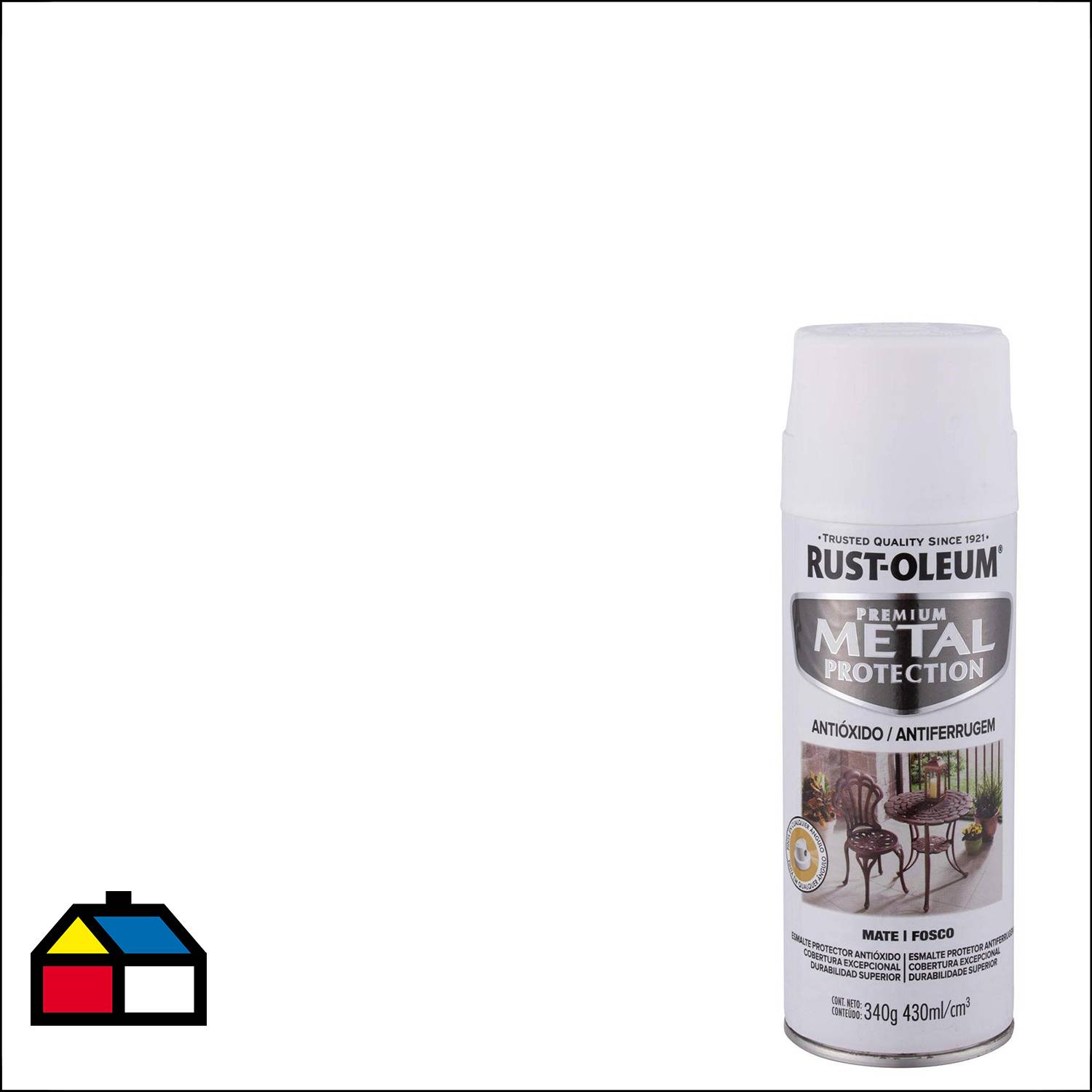 Pintura spray 430 ml Premium metal protection blanco brillante Rust-Oleum
