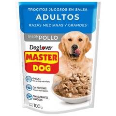MASTER DOG - Alimento húmedo para perro adulto 100 gr pollo y vegetales