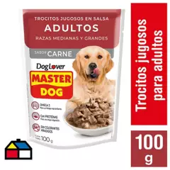 MASTER DOG - Alimento húmedo para perro adulto 100g carne/arroz/vegetales