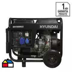 HYUNDAI - Generador eléctrico a diesel 5000W