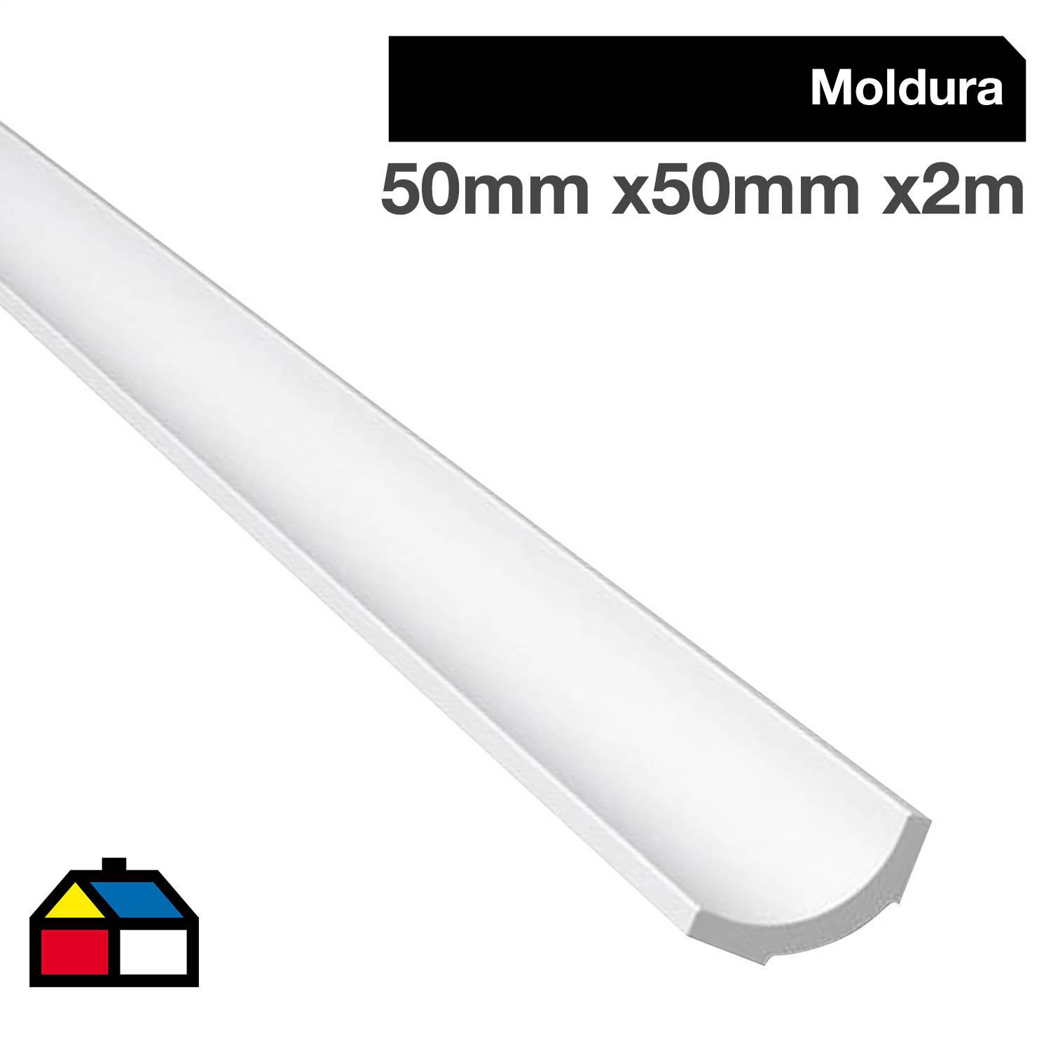 Cornisa / Moldura Techo Poliestireno E-10 2 m 75x75