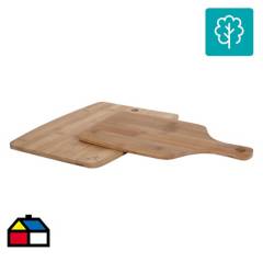 JUST HOME COLLECTION - Set de tablas para cortar madera 2 piezas