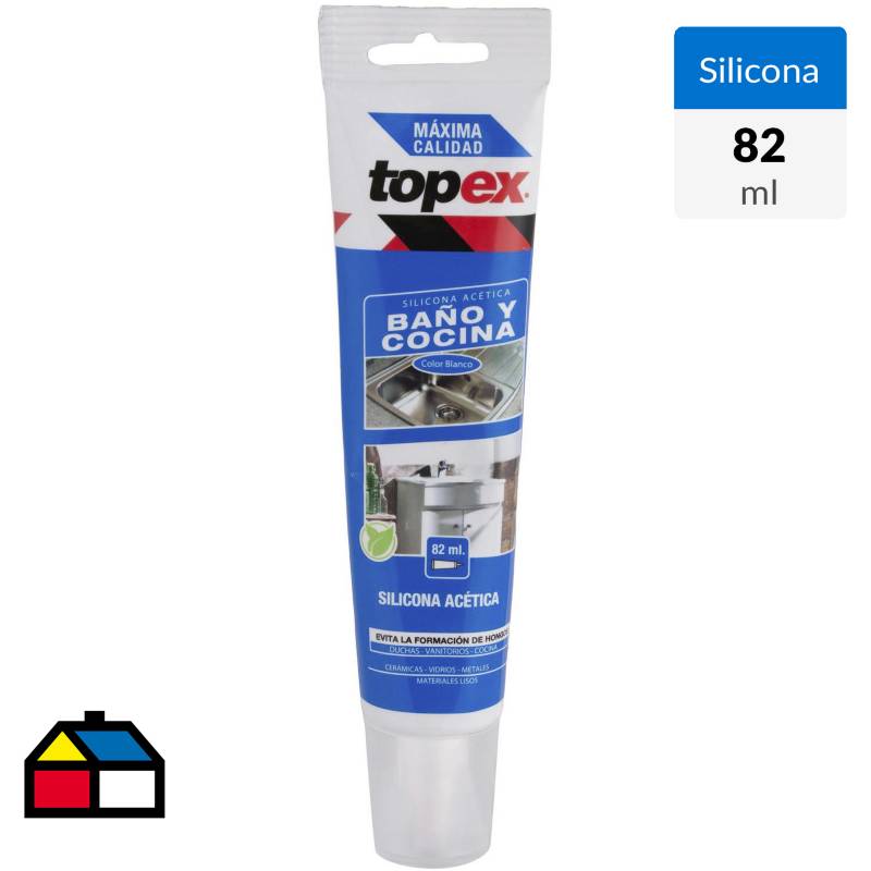 TOPEX - Silicona con fungicida para baño y cocina 82 ml
