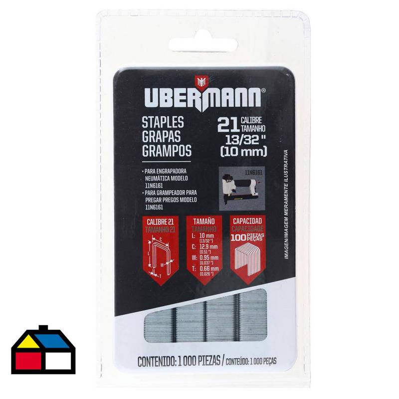 UBERMANN - Grampas 10 mm 1000 piezas