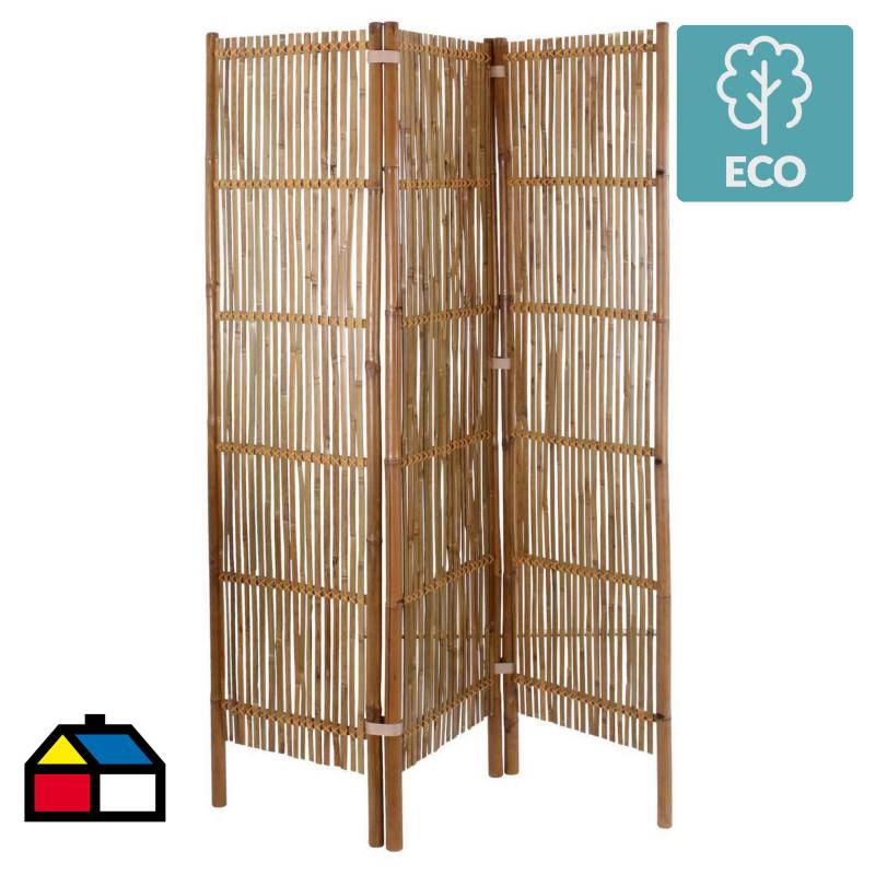 Biombo bambú 183x45 cm