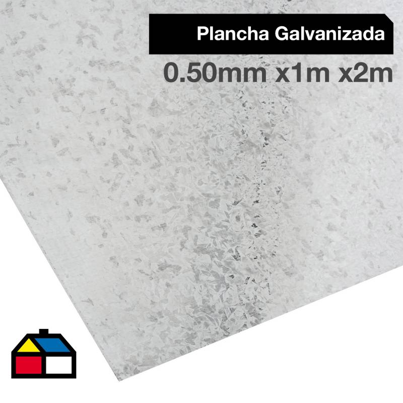GENERICO - 0.50x1000x2000mm Plancha galvanizada lisa