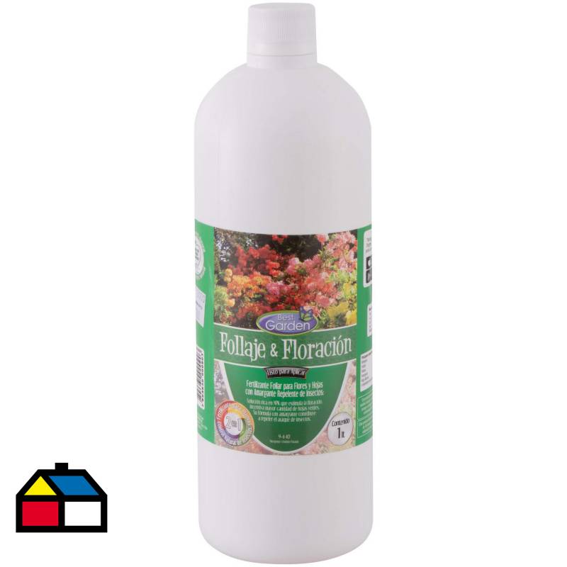 BEST GARDEN - Fertilizante para plantas y flores líquido 1 litro botella