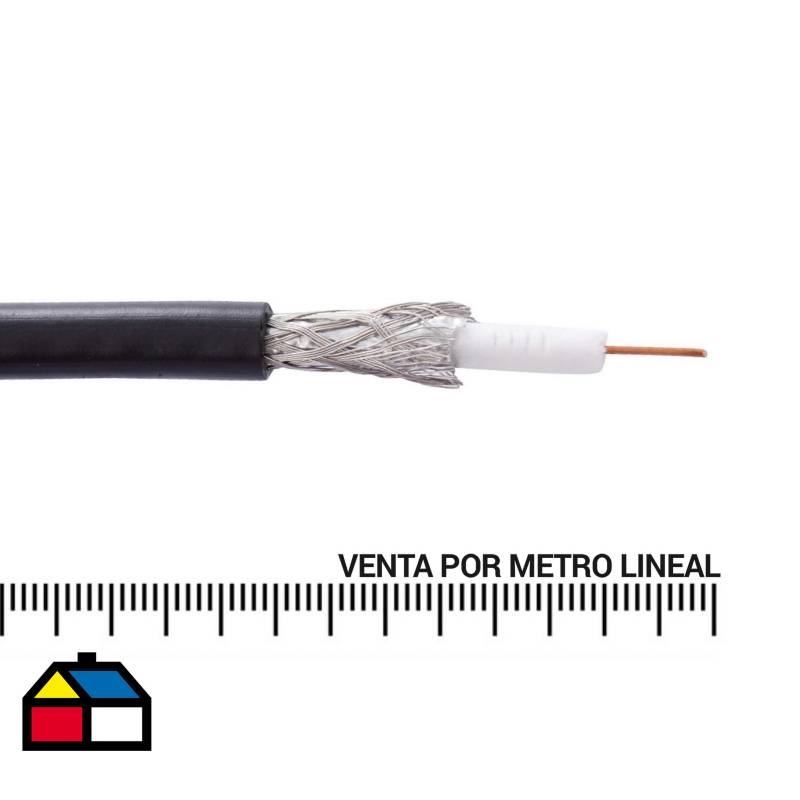 ROIMEX - Cable coaxial RG 59 metro lineal Negro