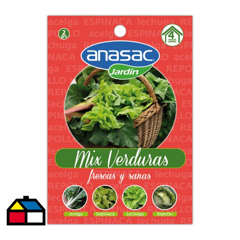 ANASAC - Mix Semillas de Verduras 2 gr sachet