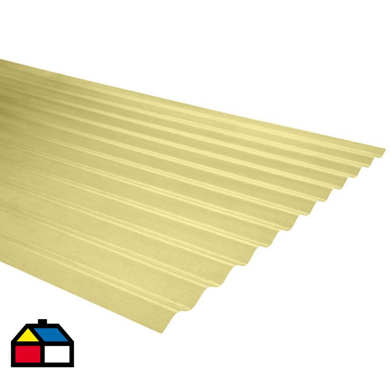 FEMOGLAS - Plancha fibra de vidrio ondulada amarillo 0.5mmx0.85mx2.0m