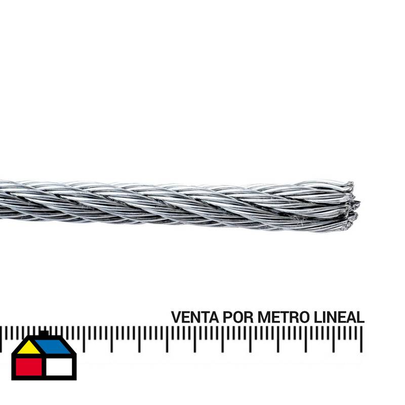 FIXSER - Cable de acero galvanizado 1/16'' metro lineal