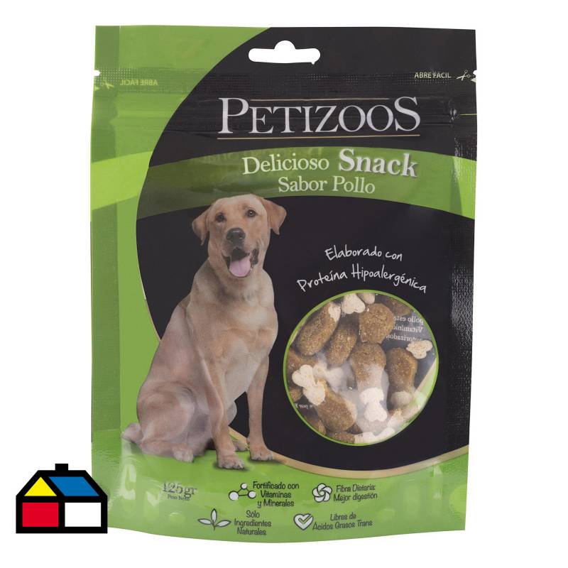 PETIZOOS - Snack para perro adulto 125 gr pollo.