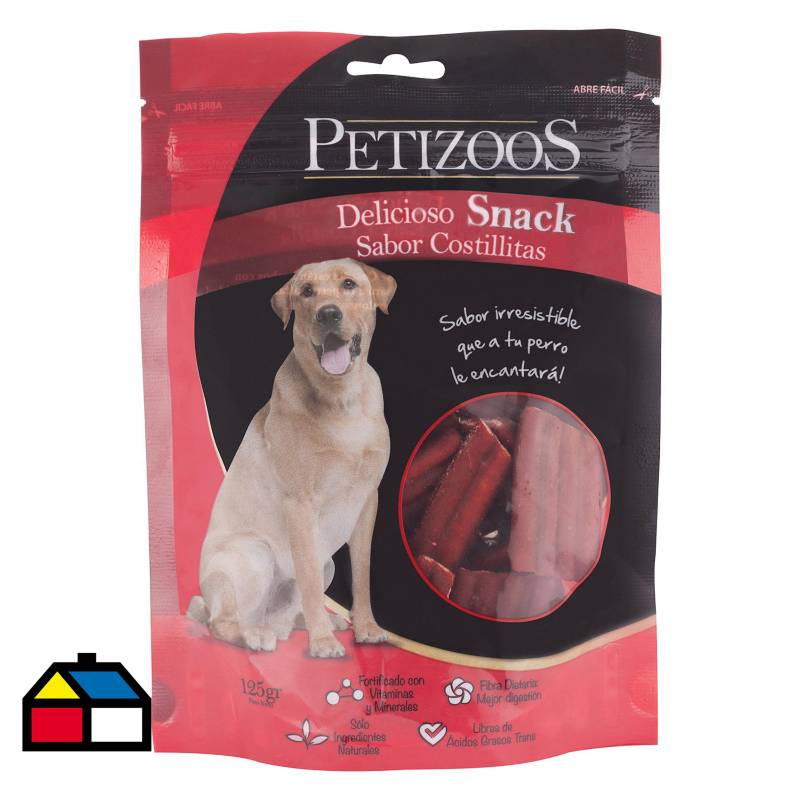 PETIZOOS - Snack para perro adulto 125 gr costillas.
