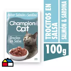 CHAMPION CAT - Alimento húmedo para gato adulto 100 g salmón