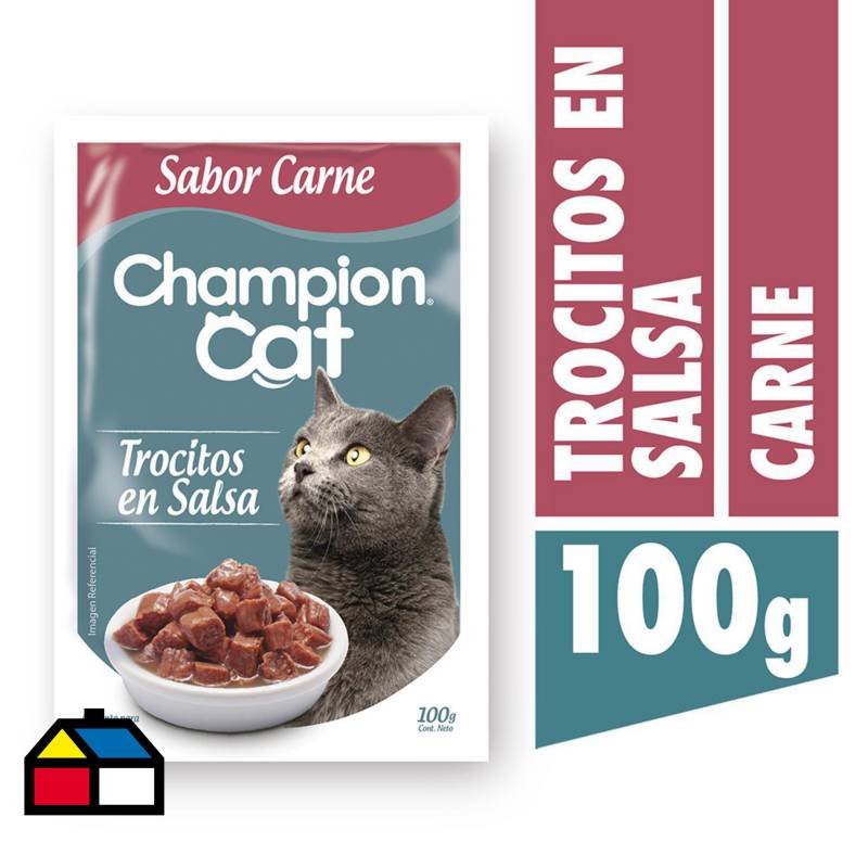 CHAMPION CAT - Alimento húmedo para gato adulto 100 g carne