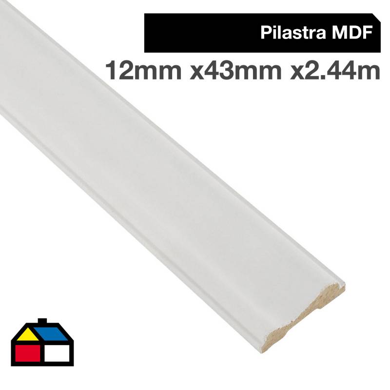 SIN MARCA - Pilastra MDF Premol 12x43 mm x 2.44 m
