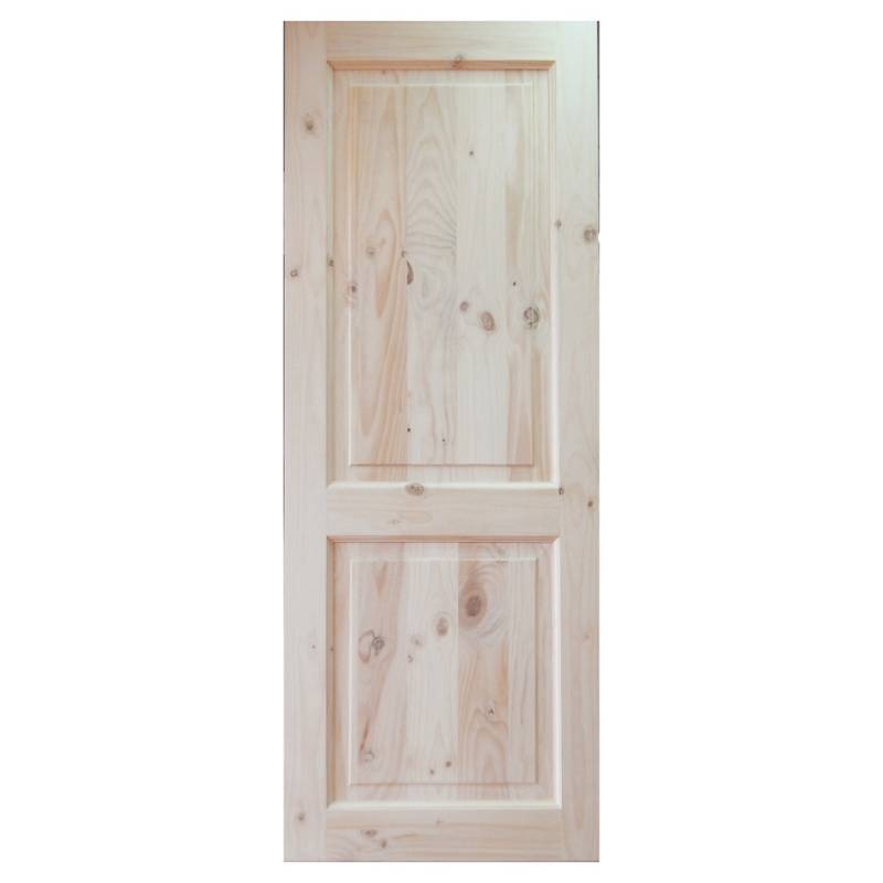 WOODS - Puerta Pino con nudo 2 paneles 70 x 200 cm