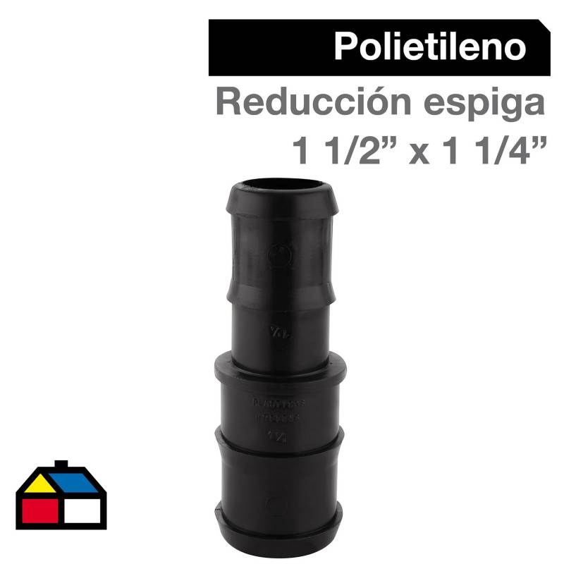 HOFFENS - Reducción Polietileno 1 1/2" x 1 1/4" Negro 1u.