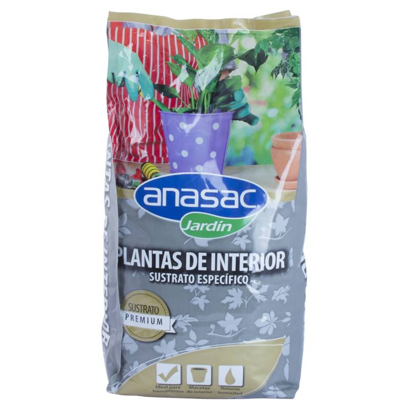 ANASAC - Sustrato Plantas Interior 6 litros bolsa
