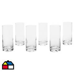 CRISTAR - Set Vasos de Vidrio 6 Unidades
