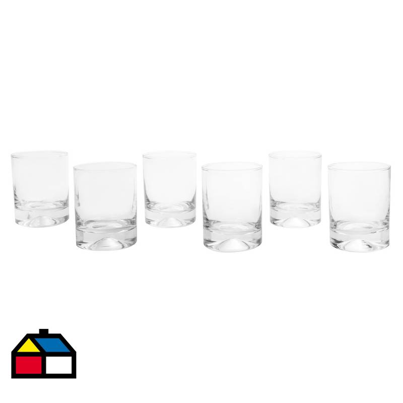 CRISTAR - Set de vasos bajos de vidrio 6 unidades
