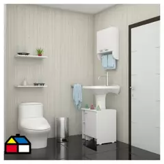 RTA DESIGN - Kit de botiquín para baño + lavamanos blanco