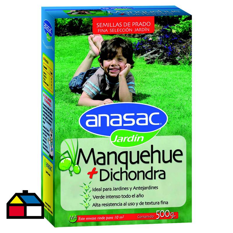 ANASAC - Semilla de Pasto Manquehue + Dichondra 500 gr Caja