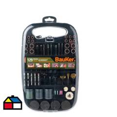 BAUKER - Kit de accesorios multipropósito 129 piezas.