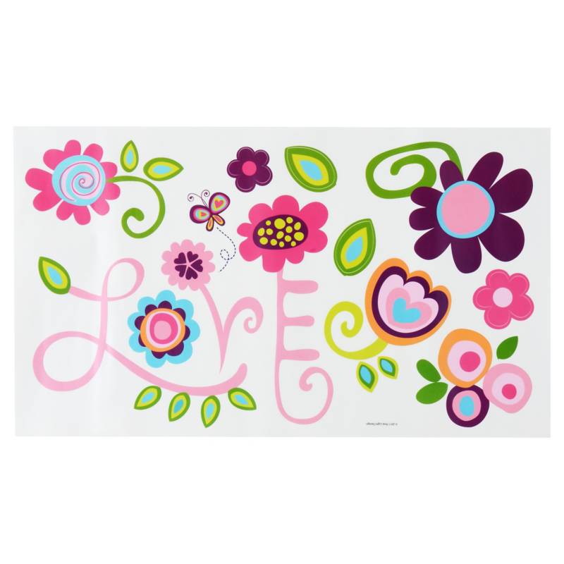 ROOMMATES - Sticker decorativo amor, paz y alegría 13 unidades