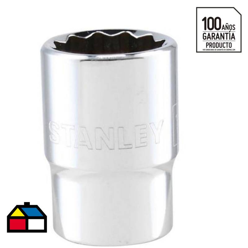 STANLEY - Dado estándar 1/2"x19 mm acero