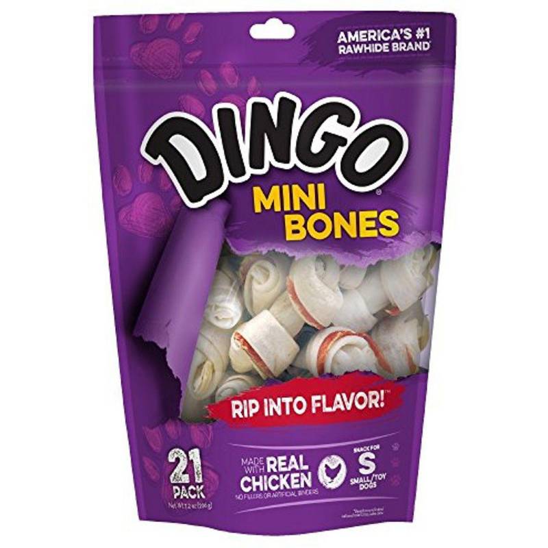 DINGO - Mini huesos masticables adulto 255 gr con carne