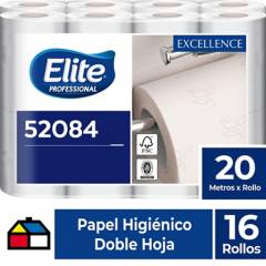 ELITE - Pack 16 rollo higienico doble hoja 20 mt