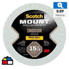 SCOTCH - Cinta Doble Faz Scotch-Mount Interiores 19 mm x 8.9 mts