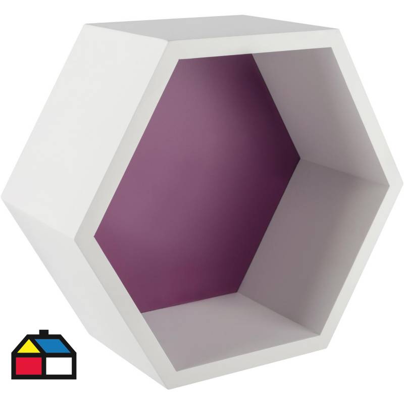 JUST HOME COLLECTION - Repisa MDF 27x23 cm violeta
