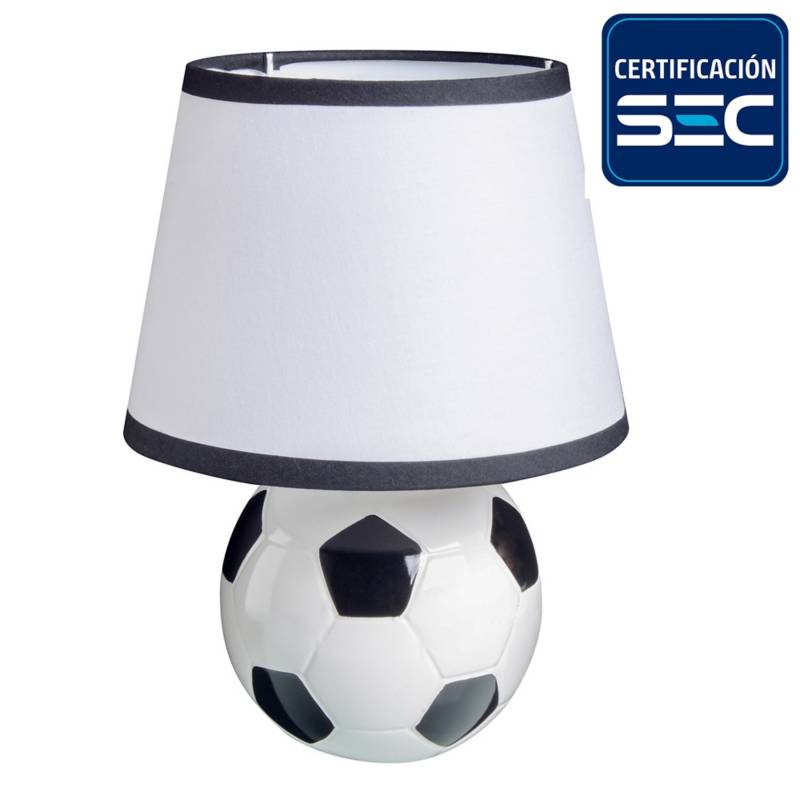 CASA BONITA - Lámpara de mesa infantil 60 W Fútbol.