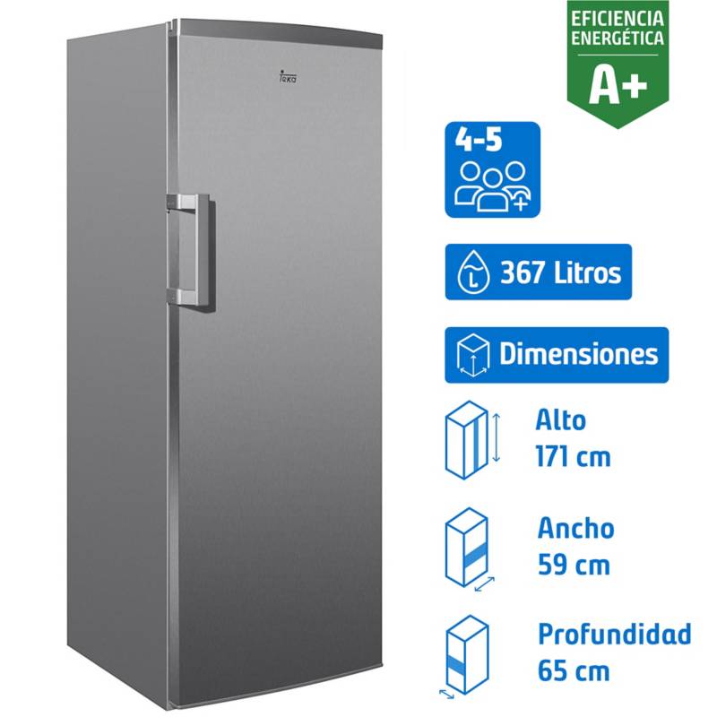 TEKA - Refrigerador Single Door No Frost 367 Litros Inox TS3 370