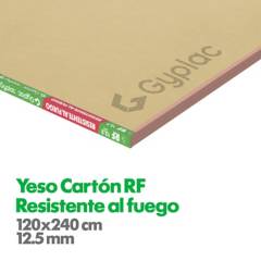 GYPLAC - Yeso Cartón Resistente al fuego 12,5 mm 120x240 cm