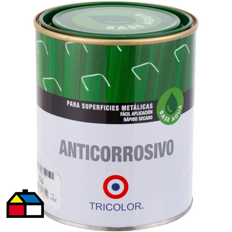 TRICOLOR - Anticorrosivo a base de agua opaco 1/4 gl rojo